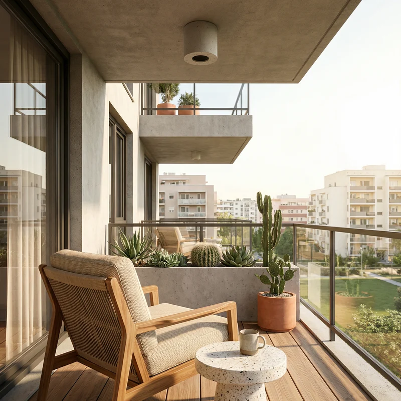 Industrielle graue Beton-Deckenleuchte Wohnzimmer – Orphéos