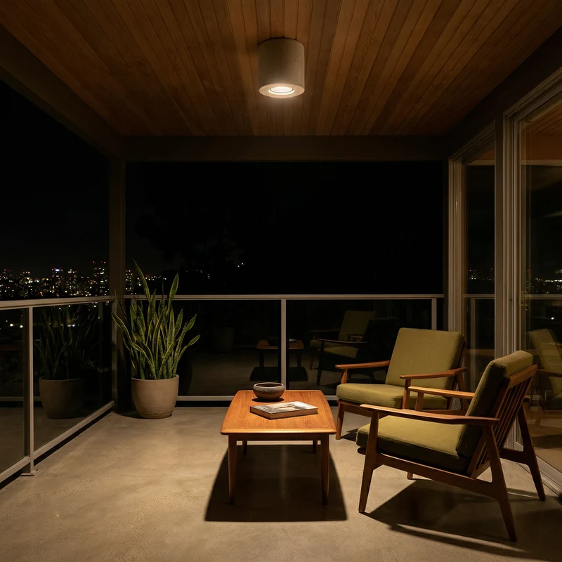 Industrielle graue Beton-Deckenleuchte Wohnzimmer – Orphéos