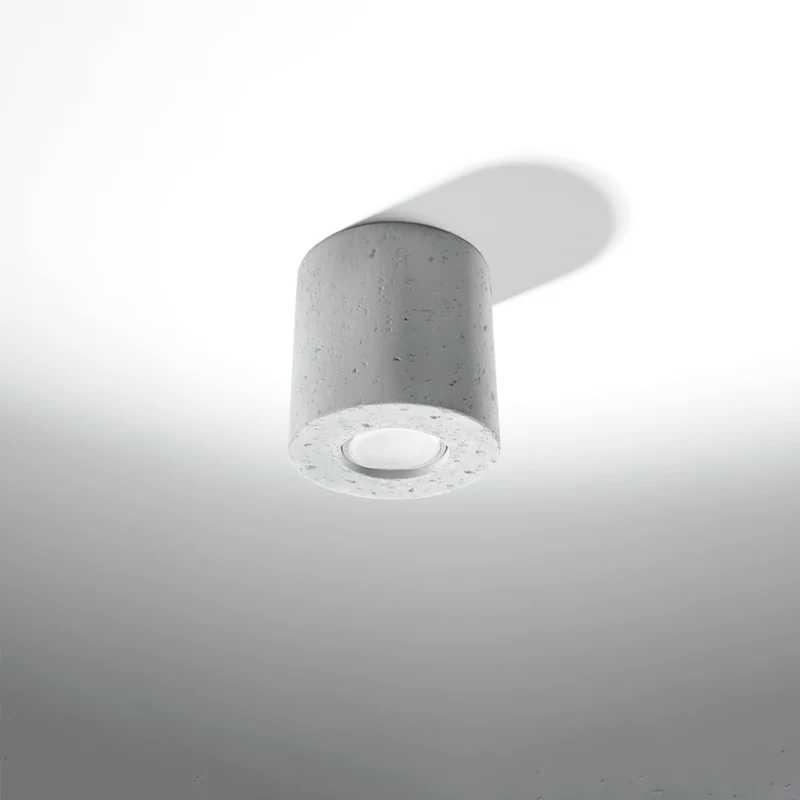 Industrielle graue Beton-Deckenleuchte Wohnzimmer – Orphéos