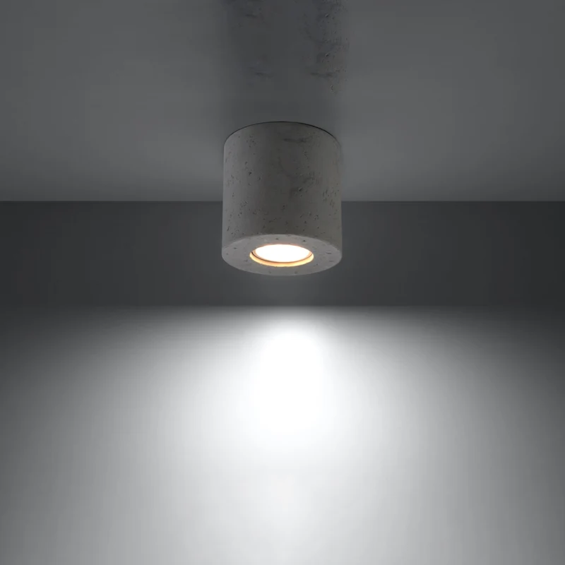 Industrielle graue Beton-Deckenleuchte Wohnzimmer – Orphéos