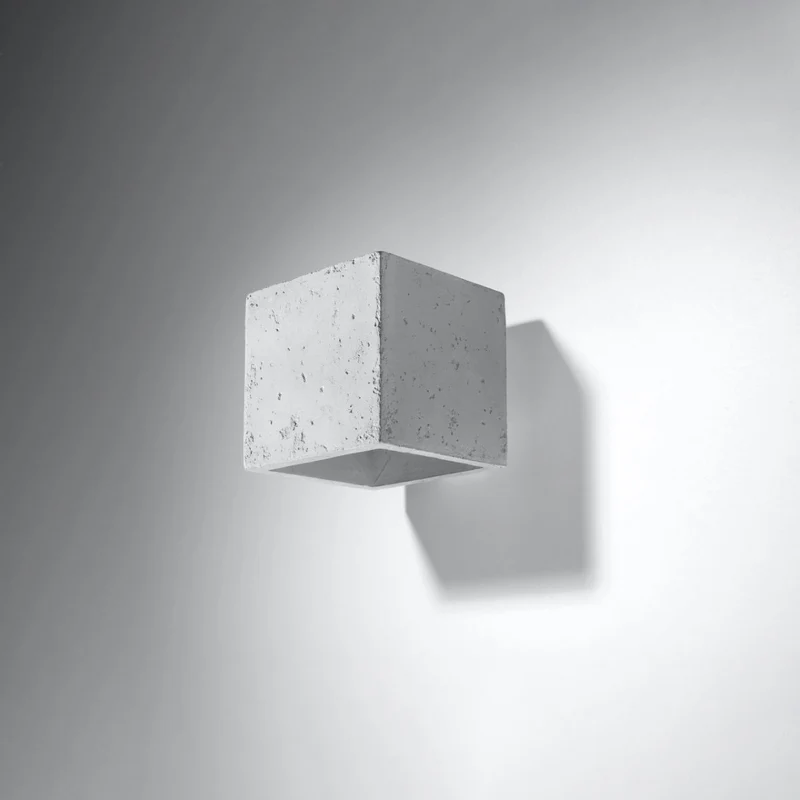 Industrielle graue Beton-Wandleuchte – Caldris