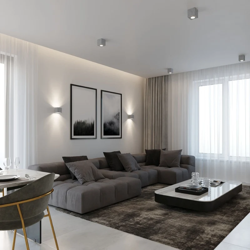 Industrielle graue Beton-Wandleuchte – Caldris