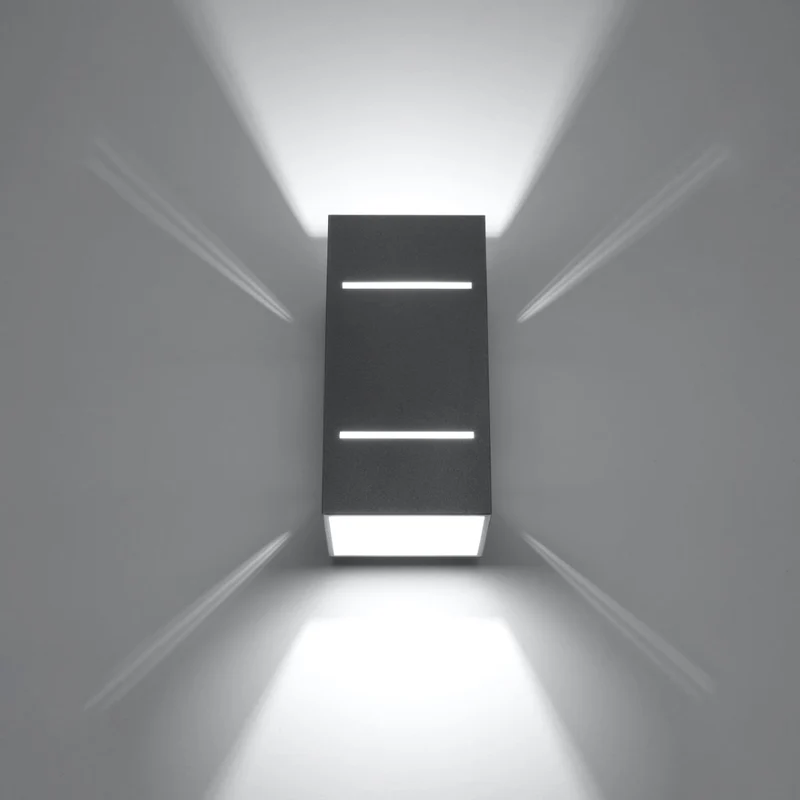 Rechteckige Wandleuchte aus Aluminium – Noxéa