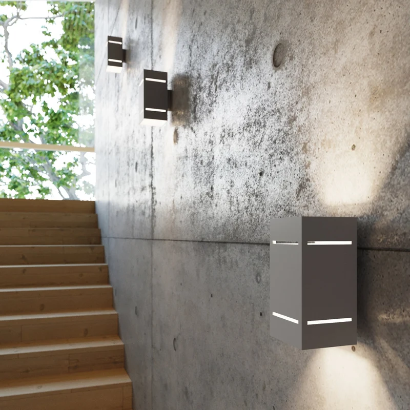 Rechteckige Wandleuchte aus Aluminium – Noxéa
