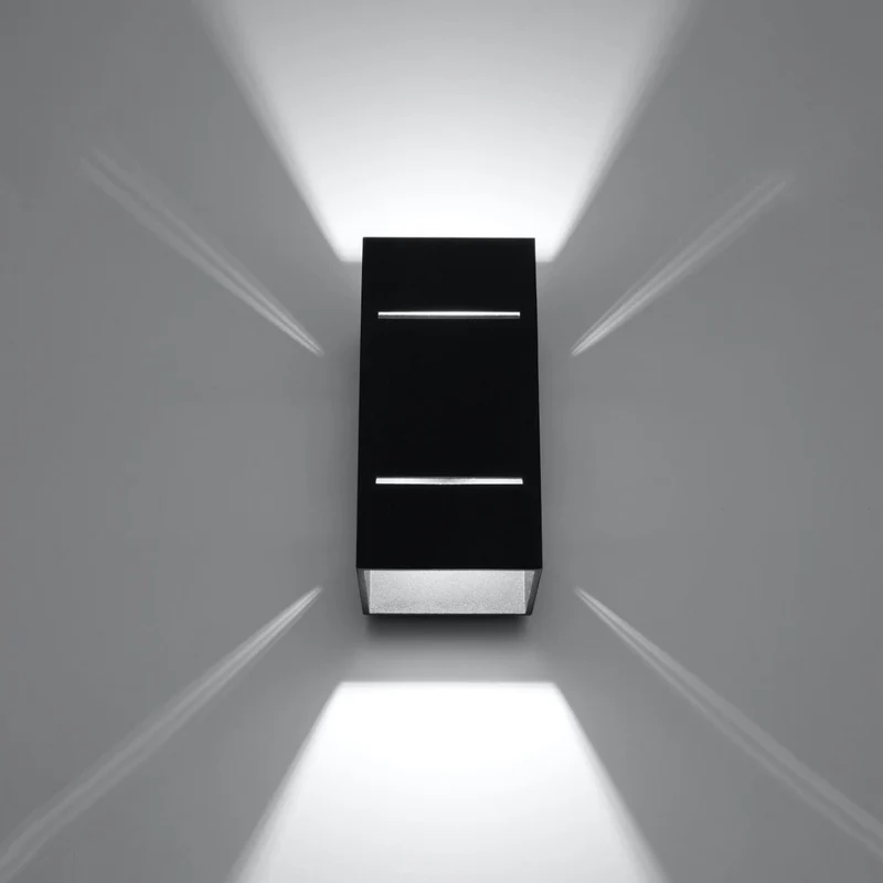 Moderne schwarze Aluminium-Wandleuchte – Neronth