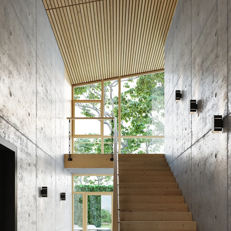 Moderne schwarze Aluminium-Wandleuchte – Neronth