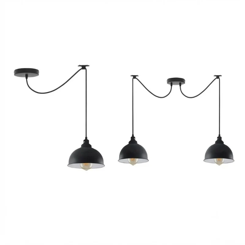 Industrie Hängeleuchte Schwarz Vintage Pendelleuchte ~3989