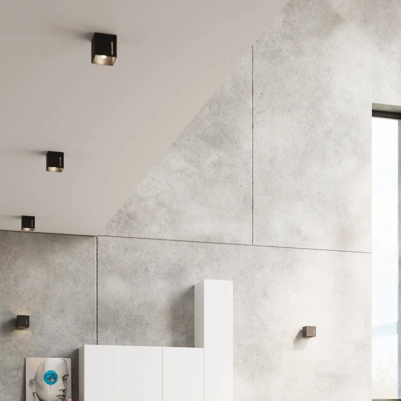 Moderne schwarze perforierte Wandleuchte – Noxarys