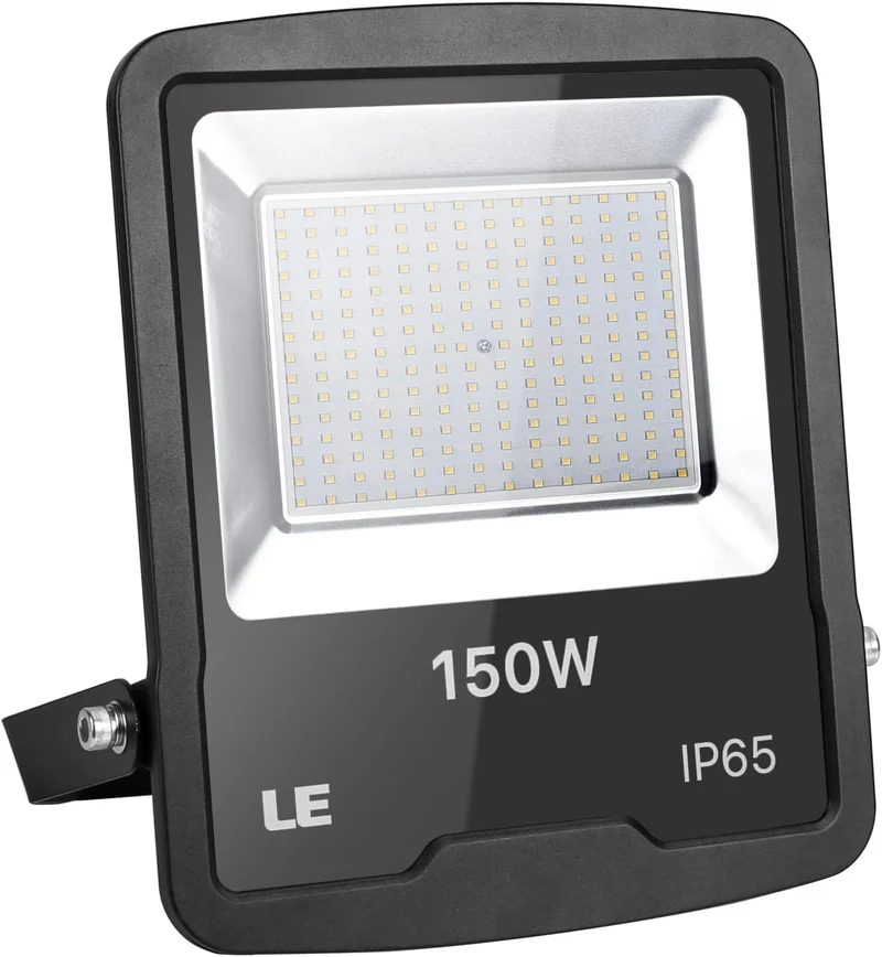 LE LED Strahler Außen, 150W LED Fluter mit Stecker, Superhell 12000LM 5000K Tageslichtweiß Außenstrahler, IP65 Wasserdicht LED Scheinwerfer, Flutlichtstrahler Außenlampe für Garten, Garage