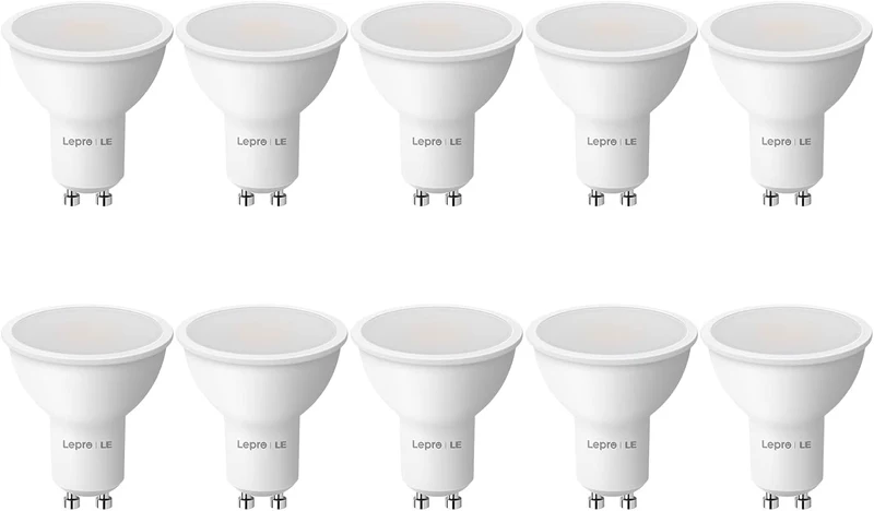 Lepro GU10 LED, 4W 345lm LED Leuchtmittle, 2700K warmweiß Lampen ersetzt 32W Halogenlampen, 100° Strahlwinkel Reflektorlampen, 5 Stück