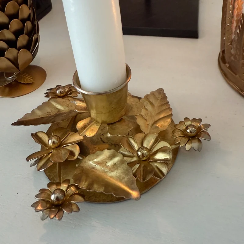Kerzenhalter Alice – goldener Boho Kerzenständer von Imbarro