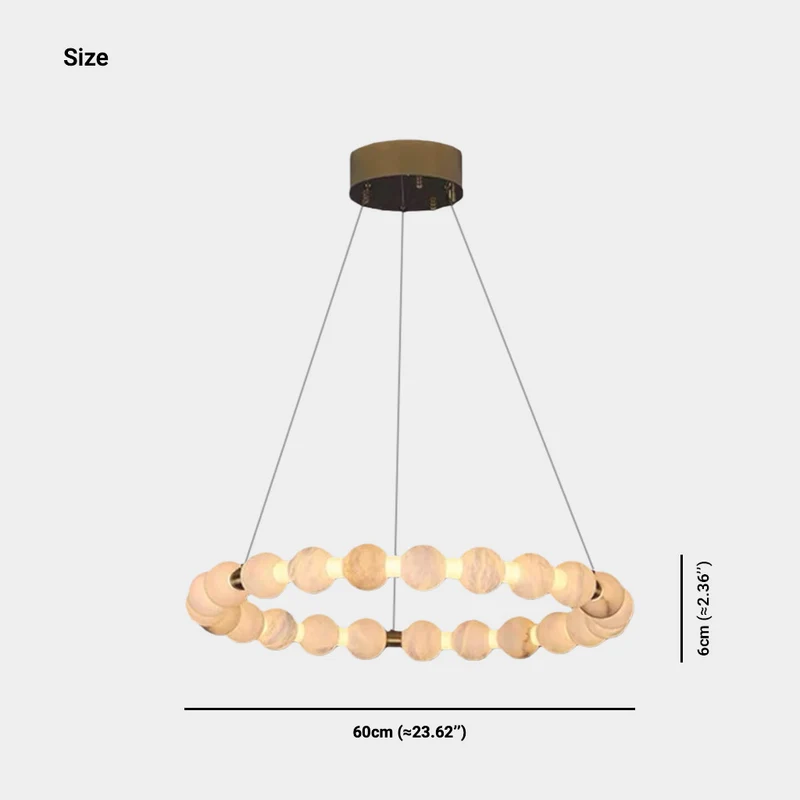 Chandelier Modern Marble Multi-Ring Bead Globe LED