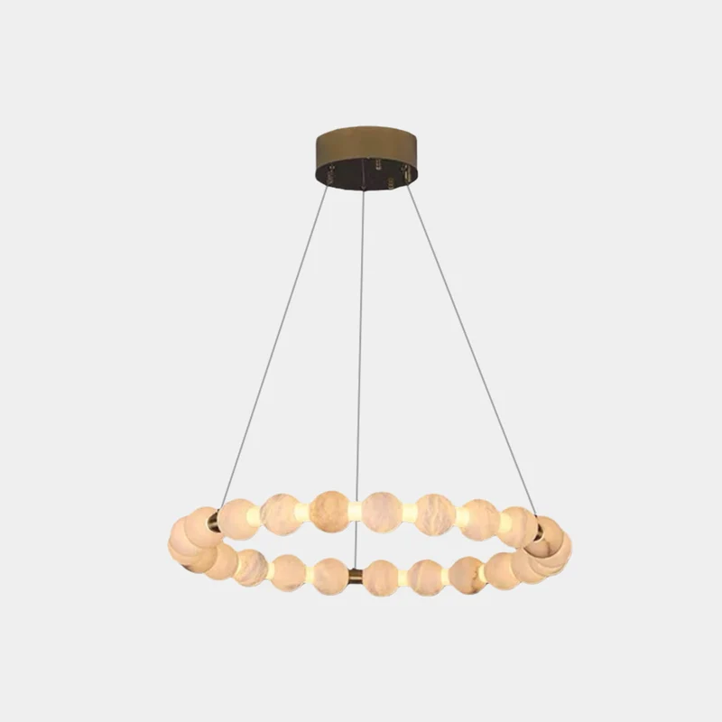 Chandelier Modern Marble Multi-Ring Bead Globe LED
