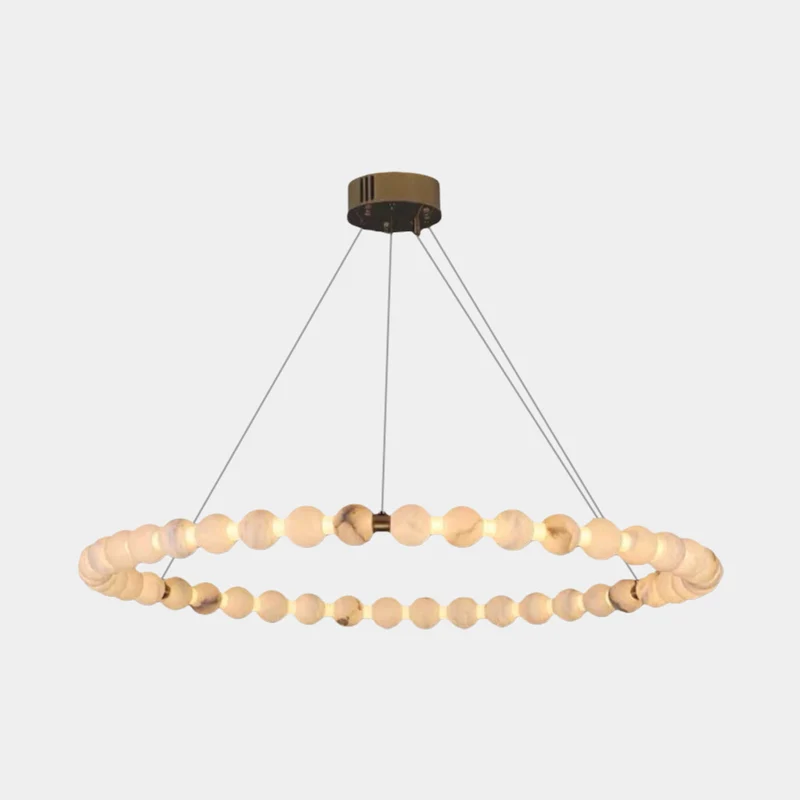 Chandelier Modern Marble Multi-Ring Bead Globe LED