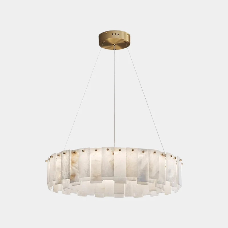 Chandelier Luxury Round / Oval Marble Alabaster
