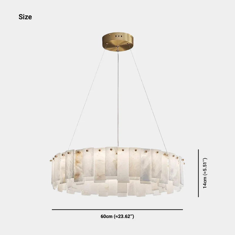 Chandelier Luxury Round / Oval Marble Alabaster