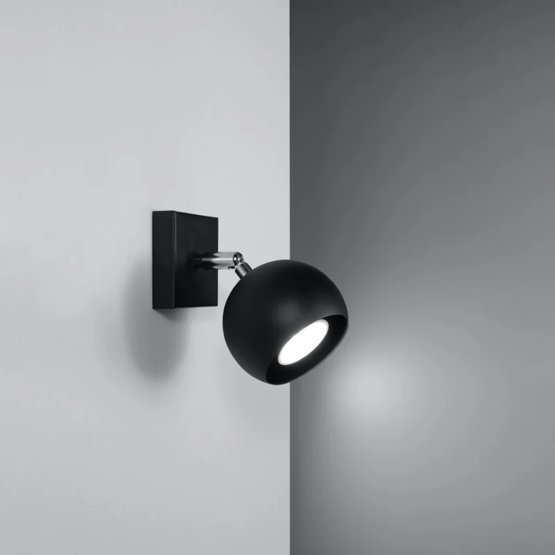Wandleuchte moderne schwarze schwenkbare - Modell Noxaria
