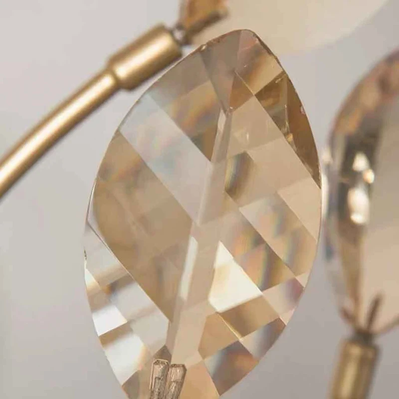 Gold Candle Chandelier Branch Luxury Crystal