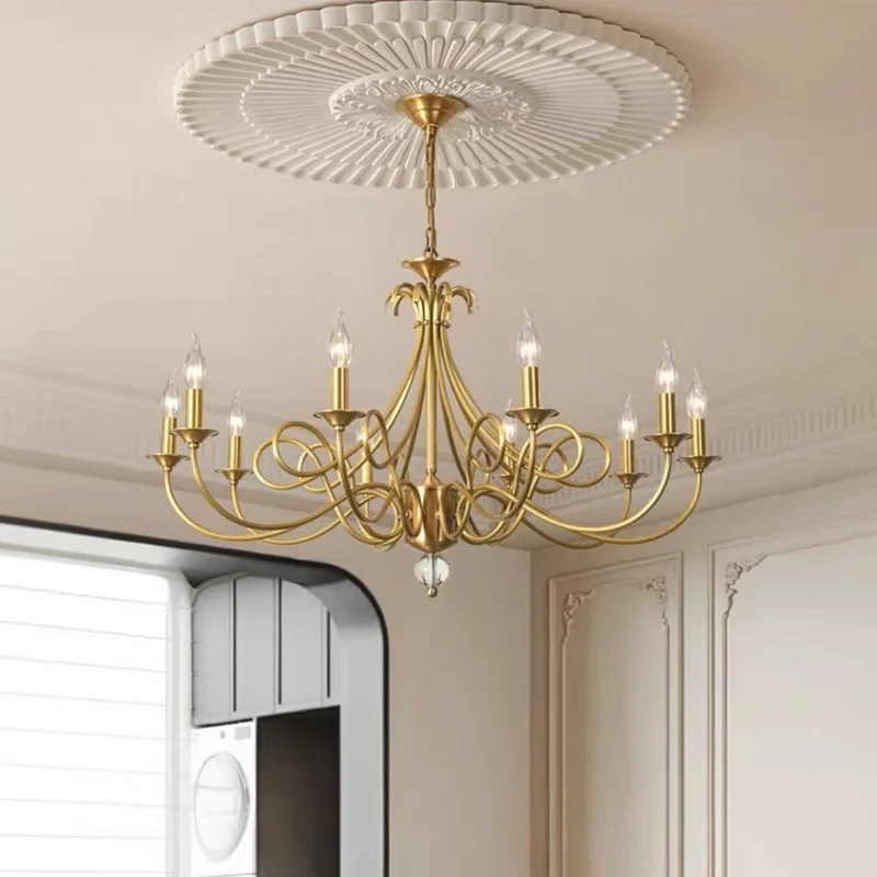 Branch Candle Chandelier Luxury Brass Multi-Light
