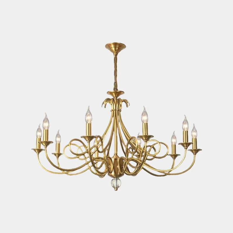 Branch Candle Chandelier Luxury Brass Multi-Light