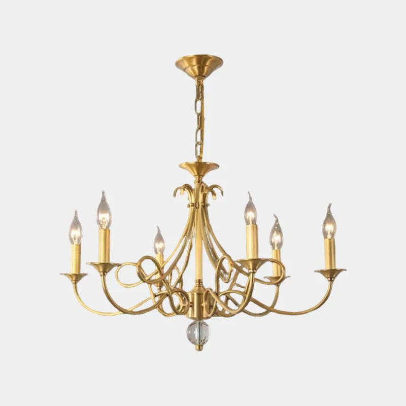 Branch Candle Chandelier Luxury Brass Multi-Light