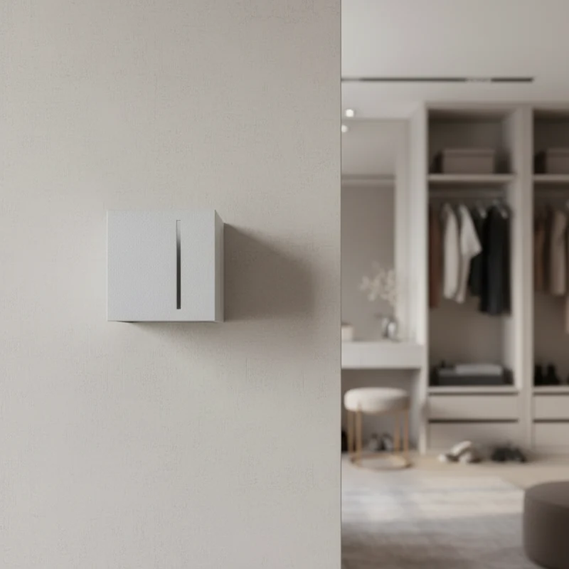 Moderne Wandleuchte aus Aluminium in Grau – Nerion