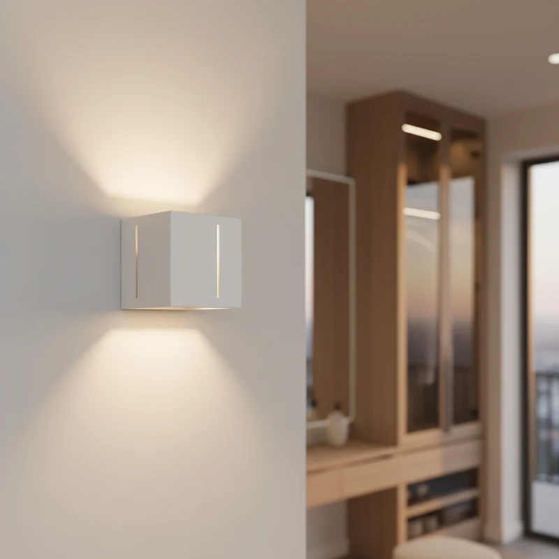 Moderne Wandleuchte aus Aluminium in Grau – Nerion