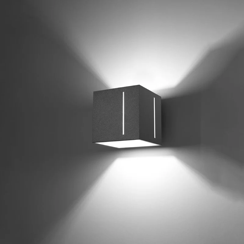 Moderne Wandleuchte aus Aluminium in Grau – Nerion