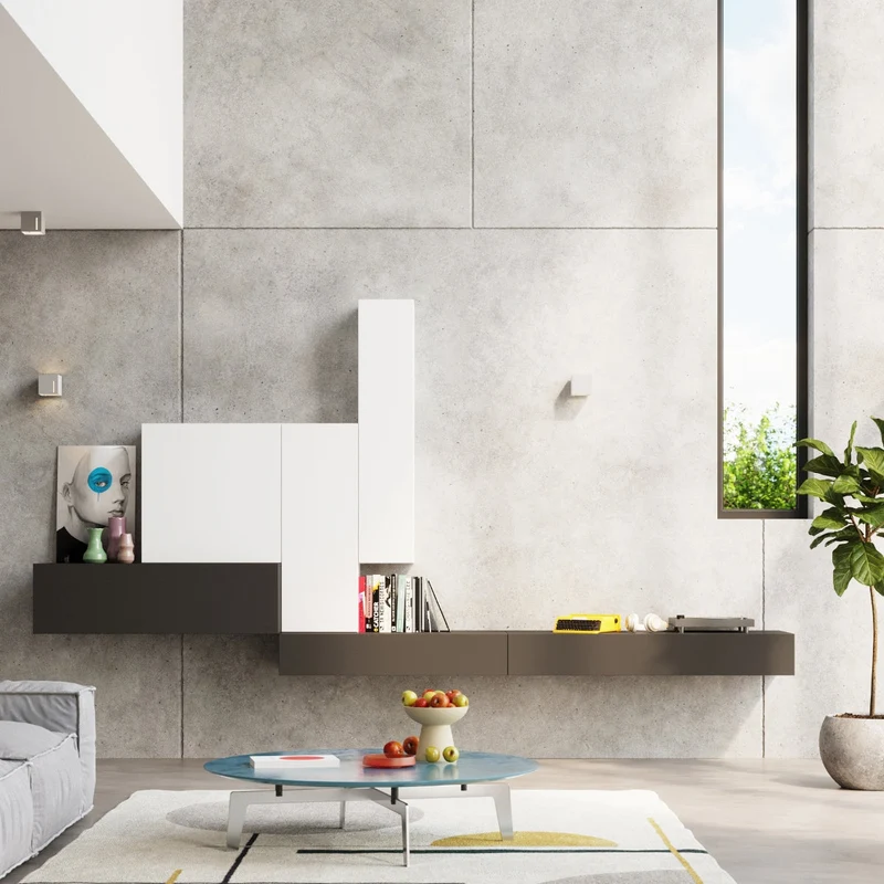Moderne Wandleuchte aus Aluminium in Grau – Nerion