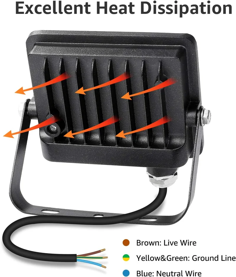 Lepro LED Strahler Außen 20W, LED Fluter Superhell 1700LM, LED Außenstrahler 5000K Kaltweiß IP65 Wasserfest Aussenstrahler, Aussenlampe für Hinterhof, Auffahrt, Türen, Garage, Flur, Garten [Energieklasse F]