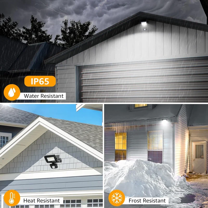 Lepro 50W LED Strahler mit Bewegungsmelder Außen, 4200LM Außenstrahler 5000K Kaltweiß Superhell Scheinwerfer, IP54 Wasserdicht Fluter, Ideale Aussenleuchte für Garten, Innenhöfe, Garage, Haus, Hotel
