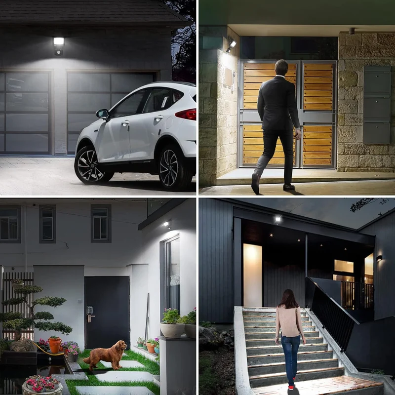 Lepro 50W LED Strahler mit Bewegungsmelder Außen, 4200LM Außenstrahler 5000K Kaltweiß Superhell Scheinwerfer, IP54 Wasserdicht Fluter, Ideale Aussenleuchte für Garten, Innenhöfe, Garage, Haus, Hotel