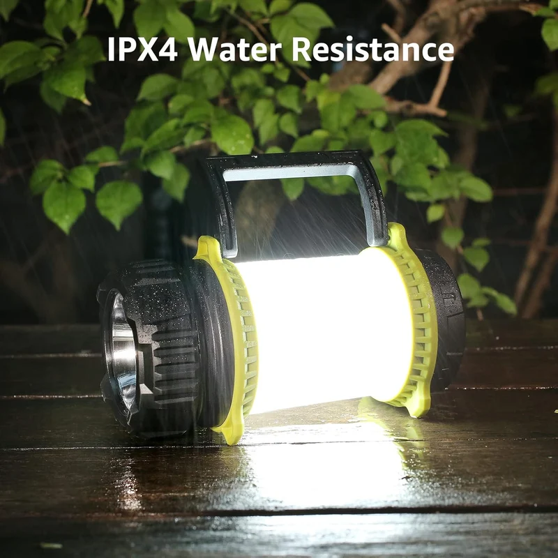 LE LED Handscheinwerfer, Dimmbare Campinglampe, Wiederaufladbare Superhell 500lm CREE LED Handlampe, mit Warnlicht, Geeignet für Camping, Angeln, Abenteuer, Wandern, Notfall usw.