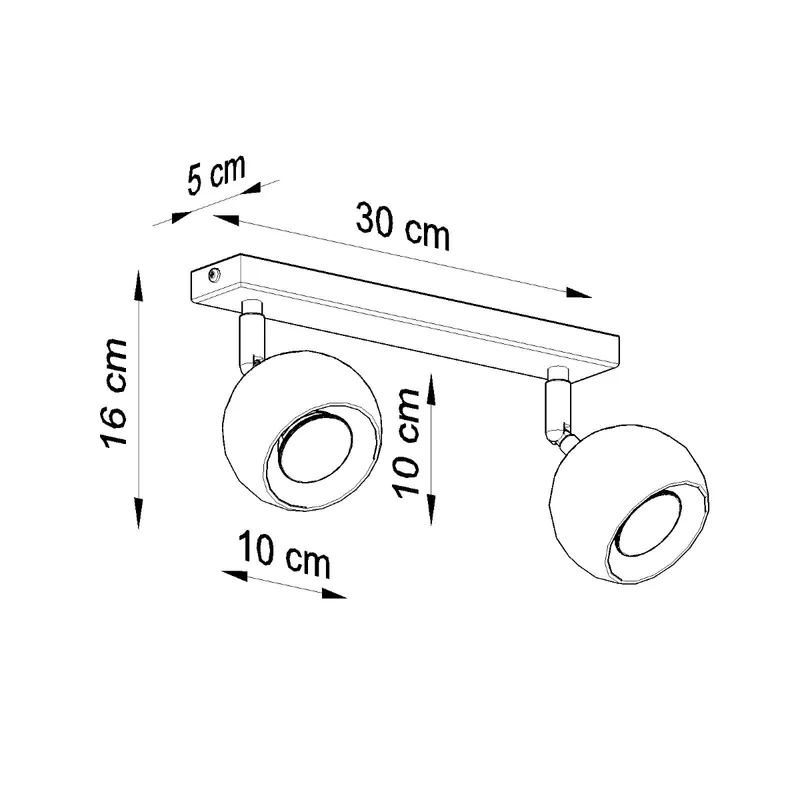 Moderner weißer schwenkbarer Deckenstrahler für Wohnzimmer – Asterion