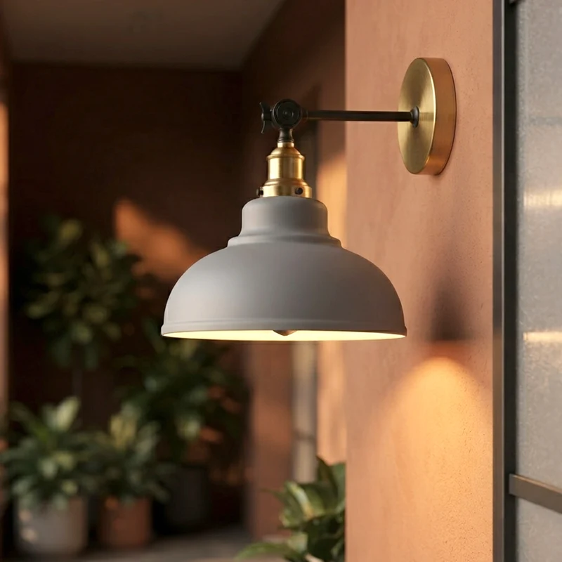 Verstellbare Wandleuchte – Vintage Werkstattlampe Industrie Wandlampe | Ø 29cm | E27 ~4060