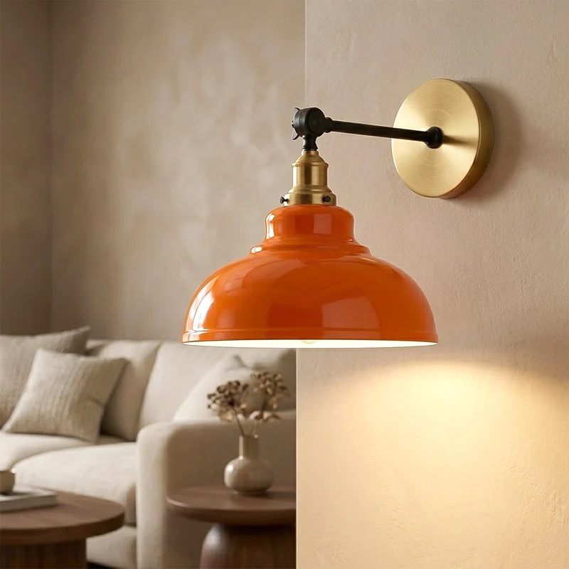 Verstellbare Wandleuchte – Vintage Werkstattlampe Industrie Wandlampe | Ø 29cm | E27 ~4060