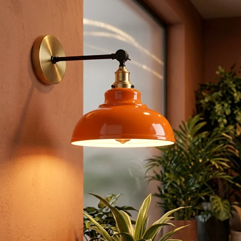 Verstellbare Wandleuchte – Vintage Werkstattlampe Industrie Wandlampe | Ø 29cm | E27 ~4060