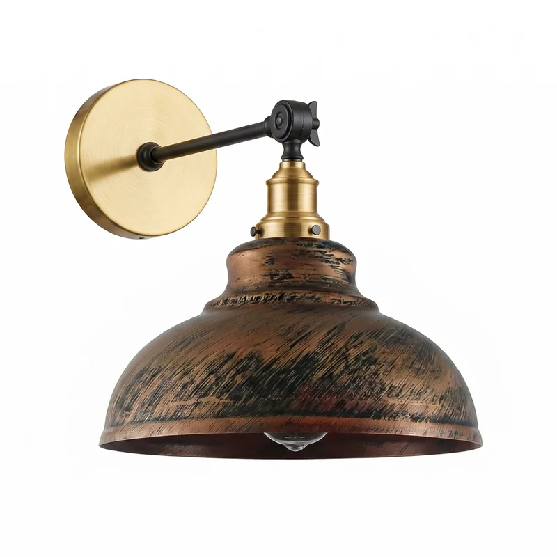 Verstellbare Wandleuchte – Vintage Werkstattlampe Industrie Wandlampe | Ø 29cm | E27 ~4060