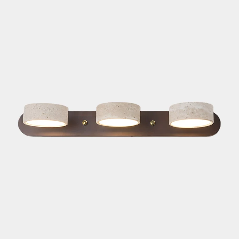Bathroom Vanity Wall Light Rotatable Wood Travertine LED