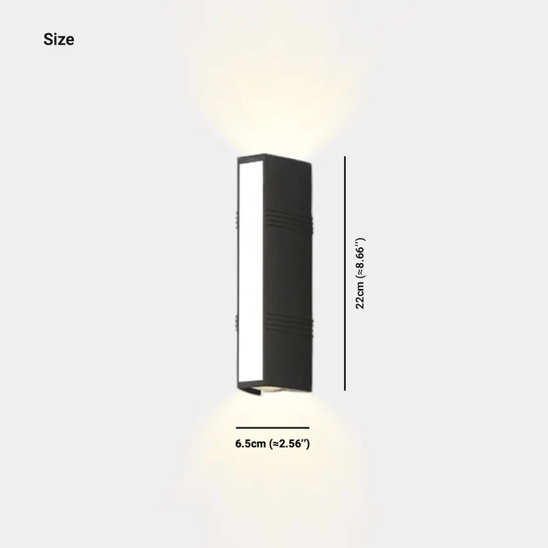 Wall Light LED Outdoor Waterproof IP65, Black