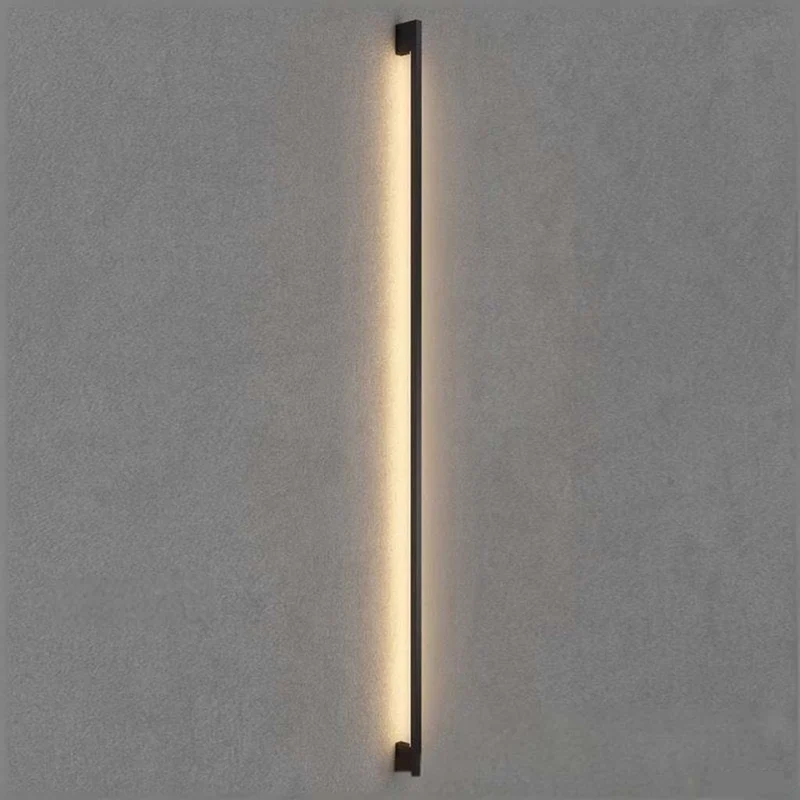 Linear LED Wall Light Indoor Minimalist Slim, Black