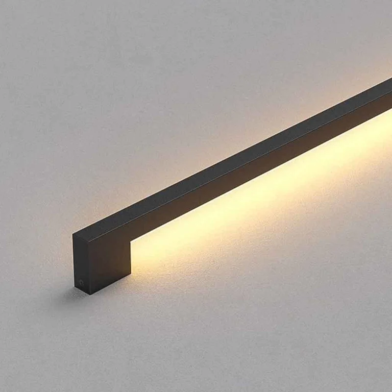 Linear LED Wall Light Indoor Minimalist Slim, Black