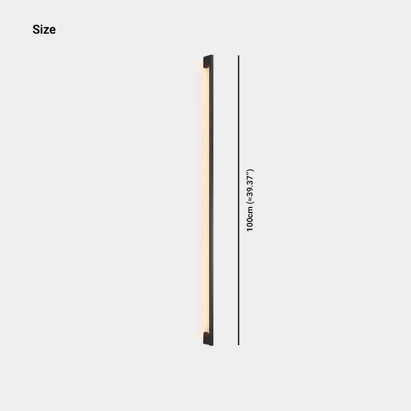 Linear LED Wall Light Indoor Minimalist Slim, Black