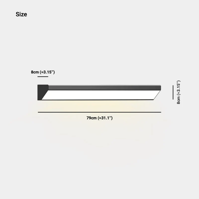 Outdoor LED Wall Sconce Light Linear Aluminum, Black