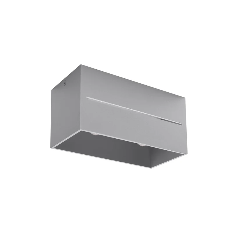 Moderner Deckenleuchter aus grauem Aluminium für das Wohnzimmer – Orphéus