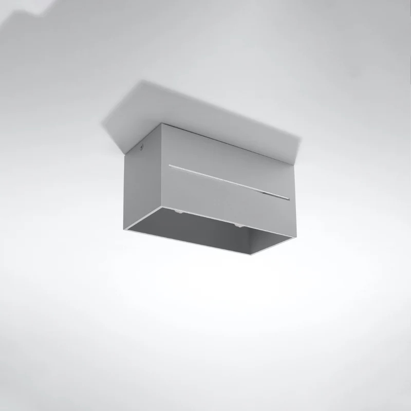 Moderner Deckenleuchter aus grauem Aluminium für das Wohnzimmer – Orphéus