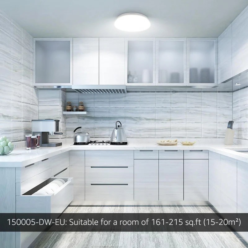 Lepro Deckenlampe 22W, LED Deckenleuchte Bad 1500LM Ø30cm 5000K für Badezimmer Flur Küche Wohnzimmer Schlafzimmer Balkon Licht, Kaltweiß Badezimmerlampe, LED Panel Flach, Rund Lampe, IP20 Badlampe