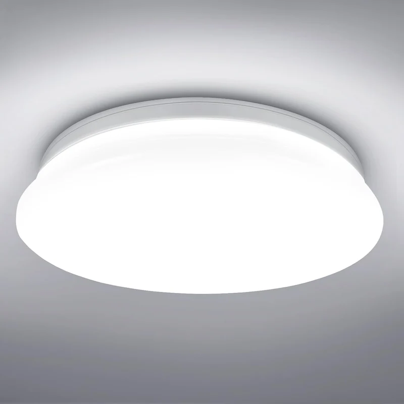 Lepro Deckenlampe 12W, LED Deckenleuchte Bad 950LM Ø26cm 5000K für Badezimmer Flur Küche Wohnzimmer Schlafzimmer Balkon Licht, Rund Kaltweiß Badezimmerlampe, LED Panel Flach Lampe, IP20 Badlampe