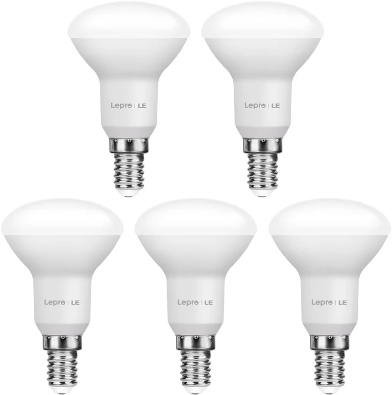 Lepro E14 LED Lampe, 4.9W 470 Lumen Glühbirne, entspricht 40W Glühlampe, 2700 Kelvin Warmweiß e14 led strahler, Reflektorlampe R50 120° Abstrahlwinkel Energiesparlampe, 5 Stück