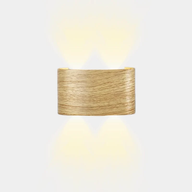 Outdoor Wall Sconce Wood Grain IP54 Waterproof LED